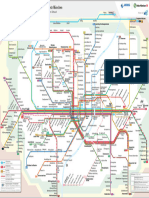 Germany Munchen S Bahn Subway and Tram Map