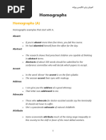 Homographs List