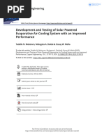 Development and Testing of Solar Powered Evaporative Air-Cooling System With An Improved Performance