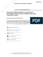 Perceived Usability Evaluation of Educational Technology Using The System Usability Scale (SUS) : A Systematic Review