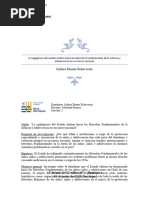 La Negligencia Del Estado Chileno Hacia Los Derechos Fundamentales de La Infancia en Un Marco Nacional ENTREGA FINAL