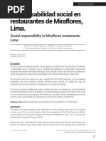 Responsabilidad Social en Restaurantes de Miraflores, Lima