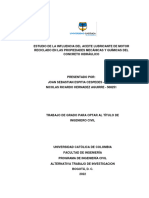 Estudio de La Influencia Del Aceite Lubricante de Motor Reciclado en Las Propiedades Mecánicas y Químicas Del Concreto Hidráulico