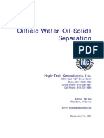 Oilfield Oil Water Solids Separation