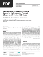 Hemiablation of Localized Prostate Cancer by High-Intensity Focused Ultrasound: A Series of 35 Cases