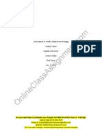 NHS FPX 6008 Assessment 2 Needs Analysis For Change