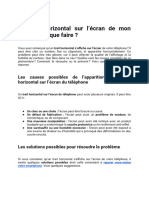 Un Trait Horizontal Sur L'écran de Mon Téléphone - Que Faire