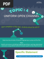 CHAPTER 4 - UNIFORM OPEN CHANNEL FLOW - Sesi 1