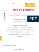 Bitácora Del Proyecto: Saberes y Pensamiento Científico