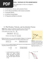 Chapter 4 Motion in Two Dimensions