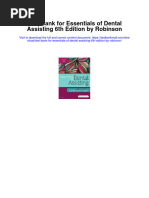 Test Bank For Essentials of Dental Assisting 6th Edition by Robinson