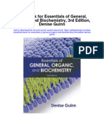 Test Bank For Essentials of General Organic and Biochemistry 3rd Edition Denise Guinn