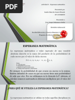 Actividad 3 - Esperanza Matemática