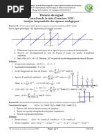 Théorie Du Signal: Correction de La Série D'exercices N°02: Analyse Fréquentielle Des Signaux Analogiques