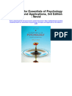 Test Bank For Essentials of Psychology Concepts and Applications 3rd Edition Nevid