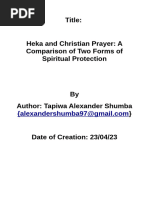 Heka and Christian Prayer: A Comparison of Two Forms of Spiritual Protection-Tapiwa.a.shumba