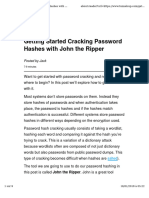 Getting Started Cracking Password Hashes With John The Ripper