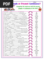 English. Present Simple and Present-Continuous