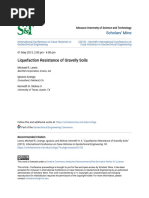 Liquefaction Resistance of Gravelly Soils