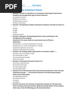 Sources of Business Finance Worksheet - 3