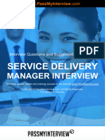 SERVICE DELIVERY MANAGER Interview Questions and Answers - Tracked