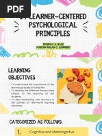 Learner Centered Psychological Principles