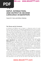 Input Interaction and Output in L2 Acquisition