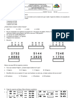 Evaluacion Acumulativa Matematicas Grado Tercero