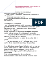 COMPLICATION THROMBOLIQUE ET INEFTIEUSE DU Post Partum