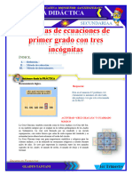 Guia Sistema de Ecuaciones 3X3 Reduccion y Determinantes.