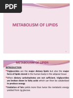 B Topic 9 - Metabolism of Lipids