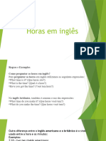 Horas em Inglês Slide