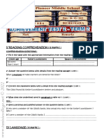 Devoir de Synthèse N°2 Collège Pilote - Anglais - 8ème (2021-2022) MR Bechir Fraoua