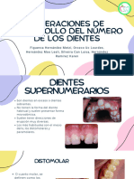 Alteraciones de Desarrollo Del Número de Los Dientes