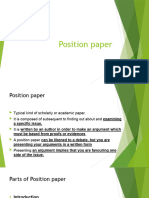 Position Paper