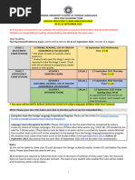 20-21-22 September 2023 English Proficiency Exam Announcement