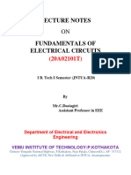 Fundamenal of Electric Circuit Note