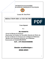 Redaction Des Actes de Procedures l3 2022 2023 Ori