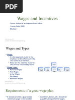 Wages and Incentives