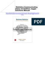 Business Statistics Communicating With Numbers 3rd Edition Jaggia Solutions Manual