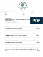 HOLIDAY ASSIGNMENT 1 Assignments - Form 1 - Geography