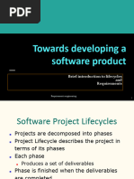 Project Lifecycle and Introduction To Requirements