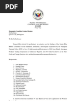 Senate Blue Ribbon Committee Ombudsman Complaint Vs Mike Arroyo, Et. Al