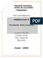 Circulación Fetal y Neonatal