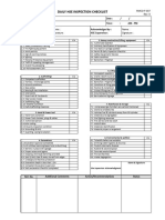 Daily Hse Observation Checklist