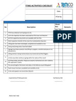 Lifting Activities Checklist