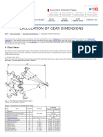 Calculation of Gear Dimensions