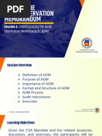 Session 2 - Understanding The AOM Basic Concepts