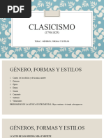 Clasicismo G Neros, Formas y Estilos