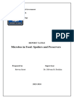 Microbes in Food: Spoilers and Preservers: University of Duhok College of Science